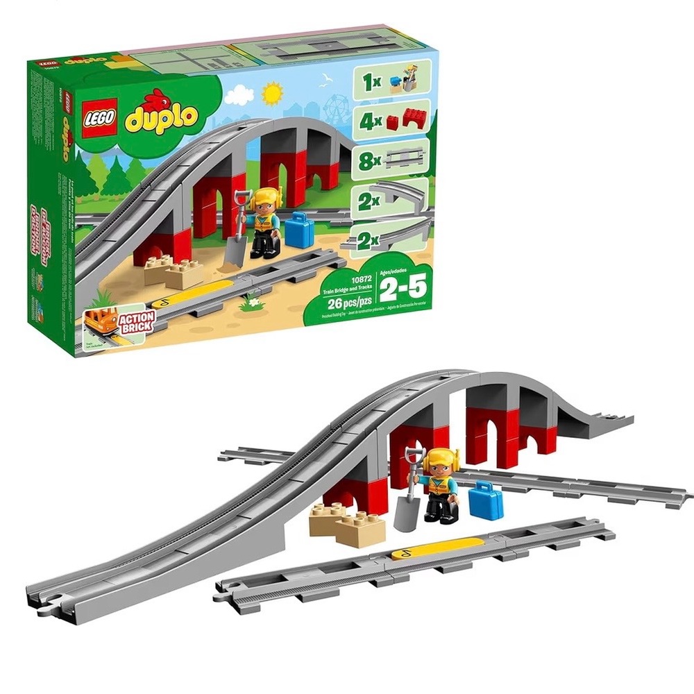 LEGO DUPLO Train Track Bridge Expansion Set